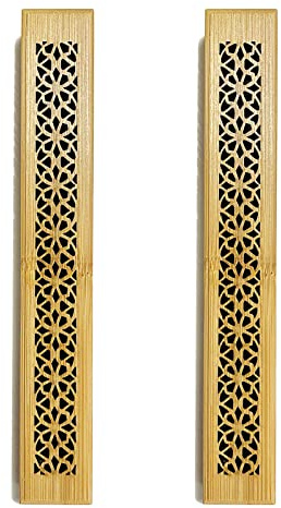 2 Pezzi Bruciatore di Incenso di Bambù, Porta Incenso in Legno, Scatola di Bruciatore di Incenso, Applica a per Meditazione, Yoga, Aromaterapia