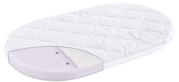 KINDERWAGEN-Matratze Brise Light passend für Hartan | 33 x 78 x 6 cm, oval