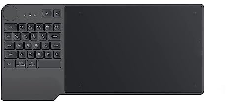 Bluetooth 5.0 Tableta Gráfica Inalámbrica Tableta de Dibujo Inalámbrica con Teclado de 23 Pulsaciones, KD200 Inspiroy Keydial Bluetooth Tableta Gráfica
