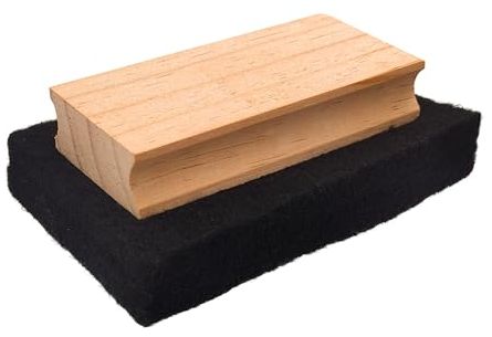 RAYLU PAPER - Borrador para Pizarra de Tiza, Borrador de Madera 100% Natural y Fieltro, Apto para Escuela, Colegio y Universidad