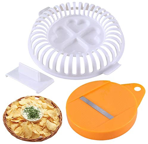 Genérico Fabricante De Patatas Fritas Para Microondas Fabricante Chip Cocina Microondas Manzana Patata Chip Juego De Fabricante De Chips Rebanadora Casera De Patatas Fritas Y Frutas