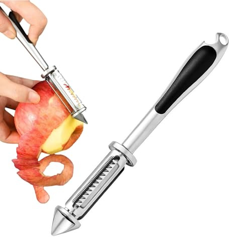 Éplucheur Multifonctionnel 5 En 1 – Éplucheurs De Pommes De Terre, Râpes, Trancheuses Et Éplucheurs De Légumes Avec Pelle Et Décapsuleur | Éplucheur Manuel Polyvalent Pour Cuisine, Idéal Pour Pommes,