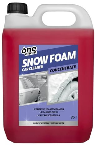 One Chem Pressure Washer Snow Foam Car Cleaner, 5L, High-Foaming Concentrate, Cherry