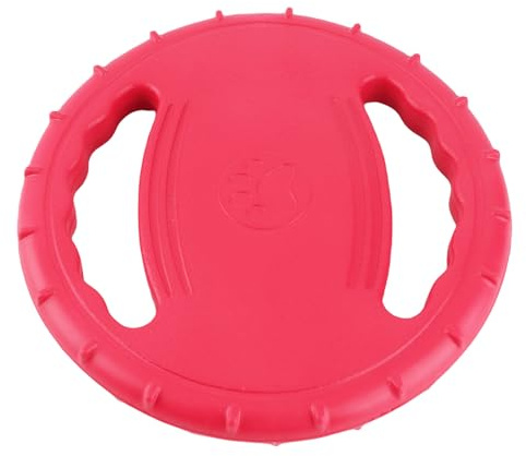 Disque Volant pour Chien, Jouet Flexible et Couinant pour L'entraînement des Animaux de Compagnie, Plage, Lac, Caoutchouc Thermoplastique (Rouge)