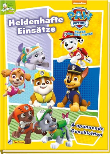 PAW Patrol Geschichtenbuch: Heldenhafte Einsätze: 4 spannende Vorlesegeschichten | Für Kinder ab 3 Jahre mit Marshall, Rubble, Zuma, Chase, Rocky und Skye