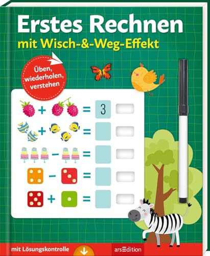 Erstes Rechnen – mit Wisch-&-Weg-Effekt: Üben, wiederholen, verstehen – mit Lösungskontrolle