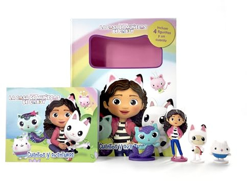 La Casa de Muñecas de Gabby Cuentos y aventuras - Libros de actividades para niños, cuento de 10 páginas y 4 figuras