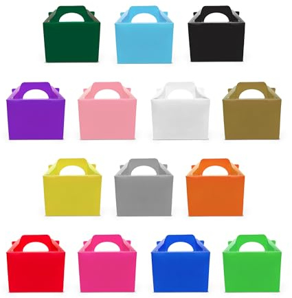 Lotus 15-pack barnfestlådor – livfulla färgade festlådor för mat, picknick, födelsedagar, bröllop, babyshower, halloween – rolig, mångsidig och elegant urval för minnesvärda firanden