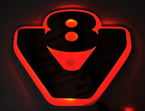 Plaque de rétroviseur LED 24 V V8 pour camions et camionneurs Actros V8 Rouge dôme lumineux 540 x 460 mm