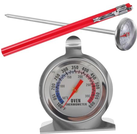 FIXOSHEE 2piezas Termómetros Para Barbacoa De Acero Inoxidable Termómetro De Cocina Preciso Para Carne Pollo Hamburguesas Uso Parrilla Horno Cocina Para Alimentos De