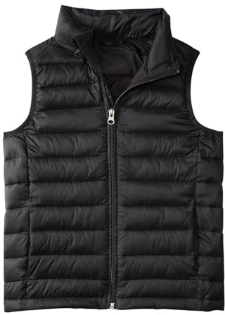 Girls Gilets Boys Puffer Vest Kids Padded Gilet Sleeveless Coat Jacket Lightweight Body Warmer Toddler Autumn Winter Warm Waistcoat with Pockets Unisex Thermal Water Resistant (Black, 12-13 Years)