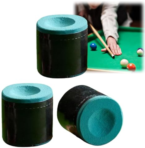 3PCS Snooker Chalk,Pool Table Accessories Kit,Pool Cue Chalk for Secure Hold,Durable Rounded Pool Cue Chalk,Cue Chalk Set,Snooker Cue Chalk for Home Use,Sports Clubs,Billiard Sports,Light Green