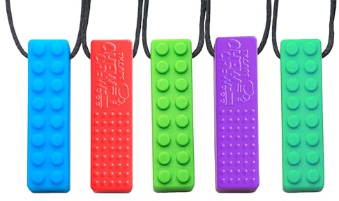 Tilcare Chew Chew Collana per Masticare il Pastello Sensoriale - Migliori Strumenti per l'Autismo - Durevoli e forti Giocattoli Masticabili in Silicone - Ciondolo per Masticare per Ragazzi e Ragazze