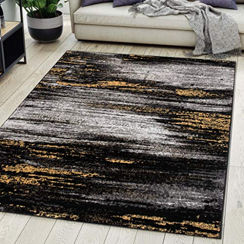 Carpeto Rugs Teppich Wohnzimmer Kurzflor Grau Modern Abstrakt Muster Öko-Tex 250 x 300 cm