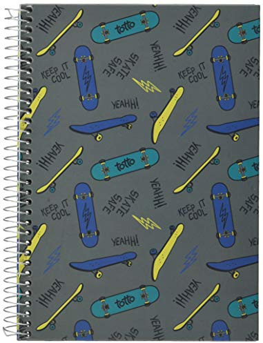 TOTTO AC92IND025-1820Z-9G8 Cuaderno A5 Tapa Forrada Gris Skatt