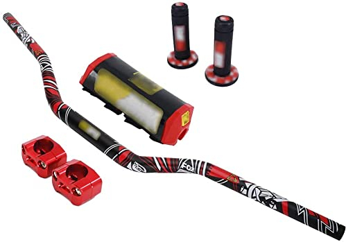 Motorrad Lenker 28mm Zoll 1 1/8 Fat Bar + Dirt Bike Griffe + Lenkerpolster + Lenker Riser für CR CRF KX KXF RMZ