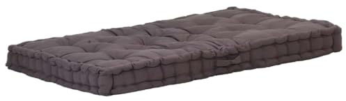 vidaXL Cuscino per Pallet e Pavimento Imbottitura Protezione Tappetino Pavimentazioni Cuscinetto Accessori per Divani in Cotone 120x80x10 cm Antracite