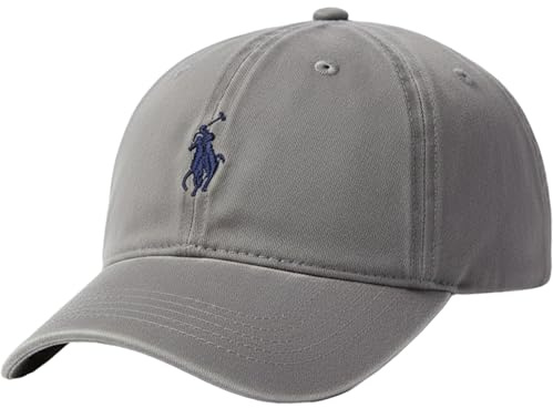 U.S. Polo Assn. Gorra de béisbol pequeña con Logotipo de Pony, 100% algodón, Gorra Ajustable, Gris Claro, Talla única