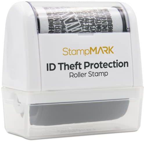 StampMark Protection Stamp Identity Theft - Roller Stamp with Three Replacement Ink Tubes