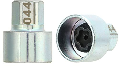 KIMISS Zócalo de Tuerca Antirrobo, Perno de Cubo, Llave de Bloqueo de Rueda, Reemplazo de Enchufe de Tuerca Antirrobo para 1 3 5 6 7Series X1 X2 X3 X4 X5 X6 Z4 052 (044)
