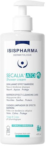 ISISPHARMA SECALIA - ATO Crema de Ducha 400 ml - Piel seca con tendencia atópica - Limpiador efecto barrera - Nutre y calma el picor - Apta para toda la familia - Fabricado en Francia