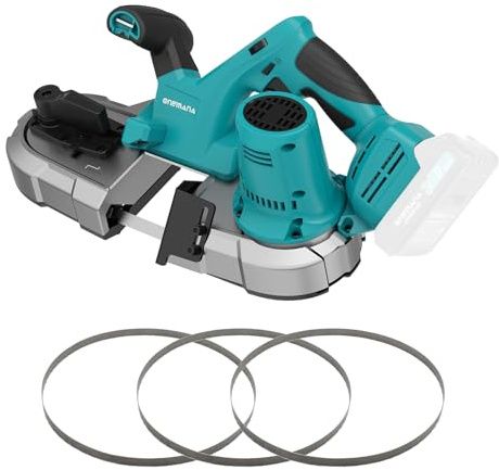 ONEMANA Cordless Bandsaw, 20V Brushless Portable Bandsaw, 2.5 Deep Cut Metal Band Saw, 6 Speeds Band Saw for Cutting Metal,woodworking, Pipe, Conduit (Tools Only)