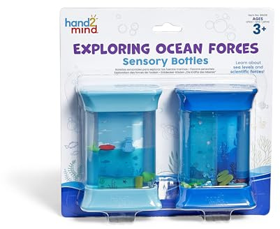 Learning Resources Tubos Sensoriales de Fuerzas Oceánicas, Juguetes Sensoriales, Edades 3+, Juguete Anti-estrés Calmante, 2 Tubos