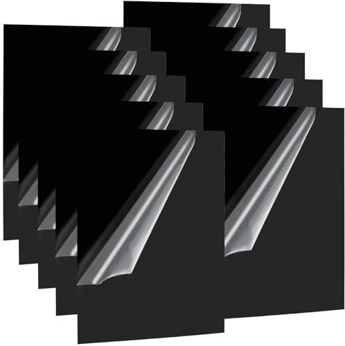 ZOFUN Lot de 10 plaques en verre acrylique noir A4 - 1 mm - Plaque acrylique avec film de protection - Plaque en plastique acrylique pour panneaux, bricolage, affichage, peinture - 29,7 x 21 cm