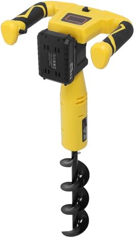 Tarière électrique, pelle de trou de poteau alimentée, tarière électrique robuste et stable sans fil, outil de creusement de tarière électrique robuste à grande vitesse de 550 tr/min