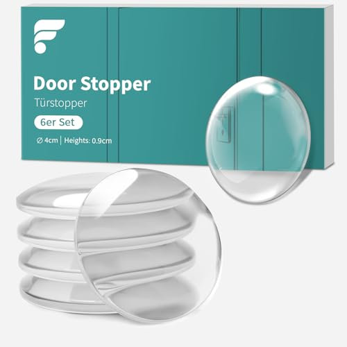 shinfly Paracolpi Porta in Silicone Trasparente,6 Pezzi Fermaporta da Parete Autoadesivo,40x9mm Salva Muro Invisibili per Porte,Maniglie,Frigoriferi e Finestre