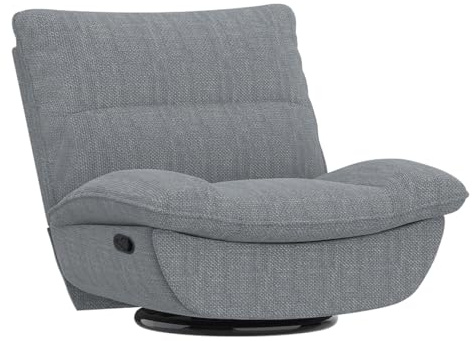 Softa Fauteuil Relaxant, Fauteuil à Bascule Manuel avec Repose-Jambes réglable, Poches latérales, Assise et Dossier rembourrés, canapé inclinable Confortable pour Le Salon, Gris