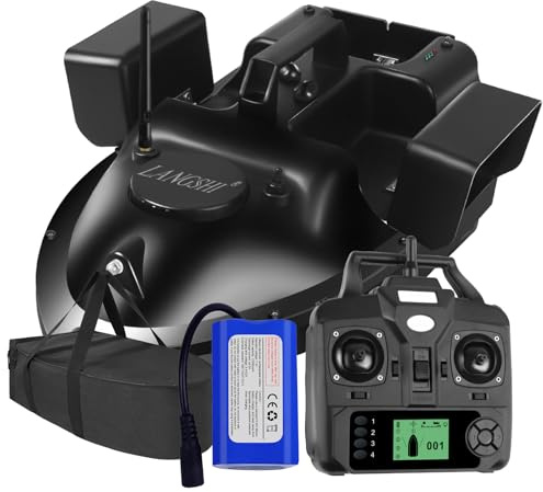 LANGSHI GPS Smart RC Bateau appât 2 kg Voiture Cruise Télécommande Distance 500 m Pêche Bateau Appât 12000 mAh (S-V010)