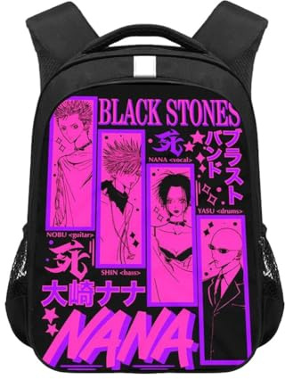 Pinloo Osaki Nana Rucksack Anime Komatsu Nana Schultasche Osaki Nana Print Casual Rucksack Schulsaison Geschenk für Schüler und Fans 31 * 16 * 44cm
