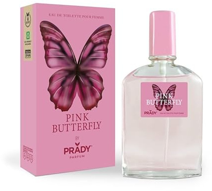 Prady – Pink Butterfly Eau de Toilette Mujer – 100 ml – Fragancia floral & juvenil para uso diario
