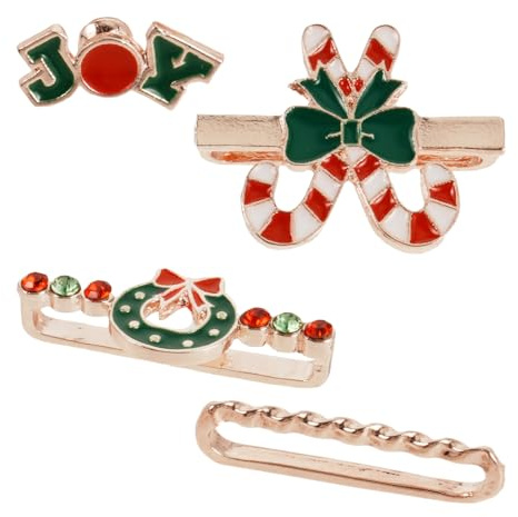 DOITOOL 4 st julberlocker för klockarmband - söt polkagriskrans till jularmband - söta sportklocksmycken och tillbehör - ring till smartklockarmband