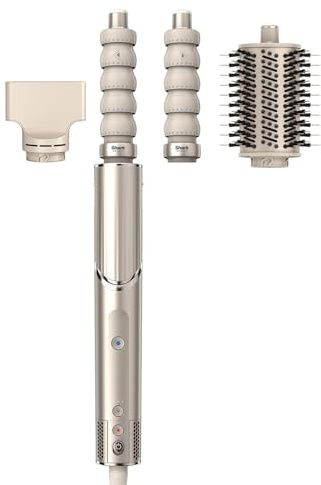 Shark FlexStyle 3-in-1 Hair Styler and Dryer with Auto-Wrap Curlers, Oval Brush and Concentrator, No Heat Damage, Stone HD426SLUK