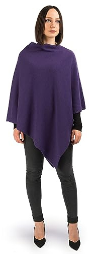 DALLE PIANE CASHMERE Poncho Léger Femme 100% Cachemire | Poncho léger femme, taille unique, 72x72 cm, automne et hiver, ville et voyage, idée cadeau, Made in Italy
