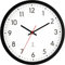 Lawei 30cm Wanduhr Funk Automatische Zeitumstellun Indoor Funkuhr Kunststoff Funkwanduhr Moderne Uhr für Wohnzimmer Zuhause Büro Schule (Schwarz)