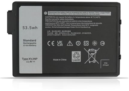 XVJNP 53.5Wh Laptop Batterie pour Dell Latitude 5430 7330 Rugged Extreme/Pro Rugged 13 RA13250 14 RB14250 / P148G P149G Series P148G P148G001 P149G P149G001 6JRCP 06JRCP M0TN3 0M0TN3 KD1CT 451-BCWQ