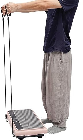 Piastra vibrante per allenamento a tutto il corpo con display Bluetooth e LCD, 1-99 diverse intensità di vibrazione per la costruzione muscolare, perdita di grasso e allenamento completo