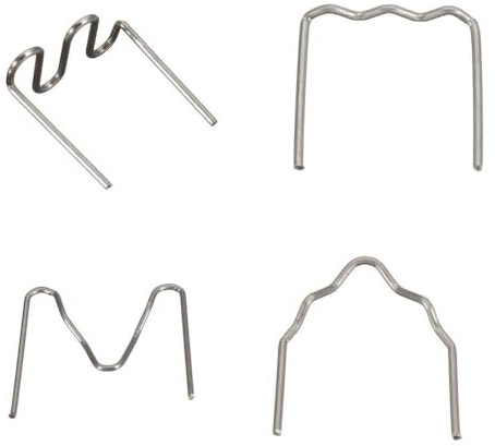 aqxreight Agrafes Plates Universelles à Vague Chaude, 100 Pièces/ensemble, Prédécoupées, 0.6mm-0.8mm, pour Réparation d'agrafeuse en Plastique, Outil de Réparation de Soudeur, Paquet à Choisir et à