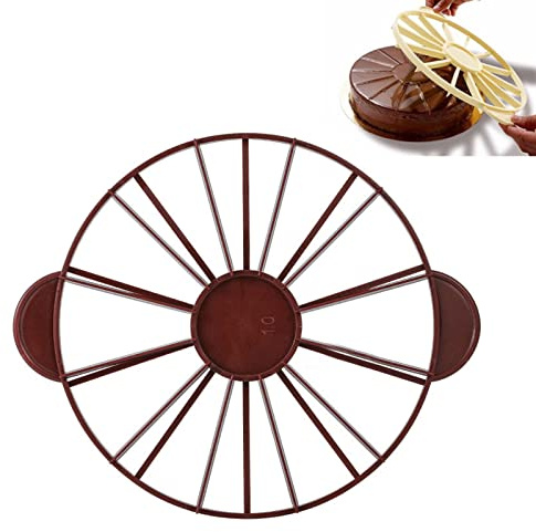 NOENNULL Segnaporzioni di Torta Taglierina Rotonda per Uso Alimentare per Dolci, Divisore per Torta con Impugnatura Ergonomica per Domestica, Taglierina per Cheesecake da 10,6 Pollici di Diametro