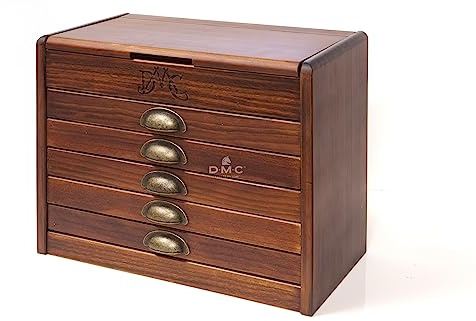 DMC Wooden Collectors Box (inc one Each of All 500 Stranded Cotton Threads)