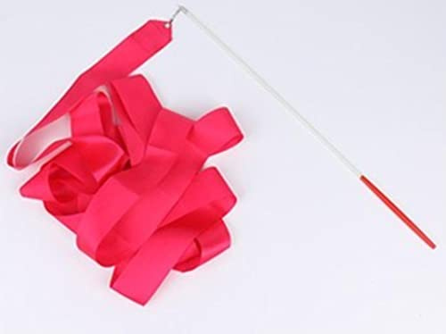 WLTY 2 Metri 4M 6M Nastri da Palestra Colorati Nastro da Ballo Ritmica Arte Ginnastica Balletto Streamer Twirling Rod Arcobaleno Bastone di Formazione
