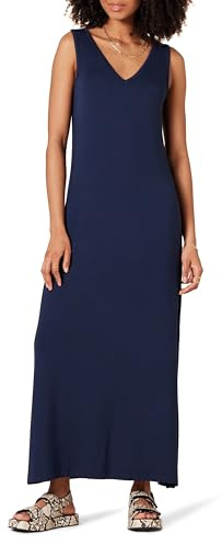 Amazon Essentials Mujer Vestido Largo de Punto con Cuello en V y Abertura Lateral