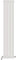 iBathUK Apex Tall Vertical Radiator, Single Flat Panel Radiators, 1600x306mm Slim Radiator, Wall Mounted for Bathroom,Kitchen,Living Room- White