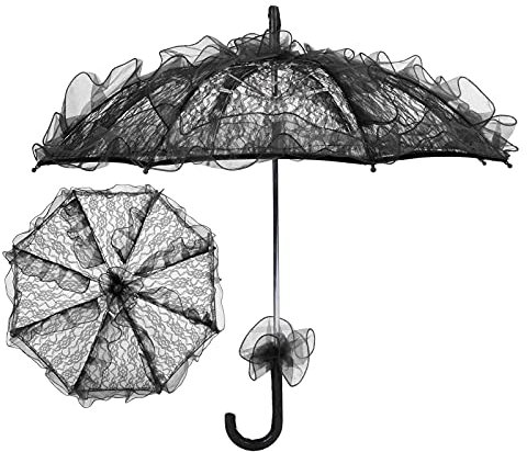 Pwshymi Spitzenschirm, Hochzeitsschirm, Klassischer Spitzenschirm für Hochzeiten, Partys, Tänze, Handgefertigter Spitzenstoff-Sonnenschirm, Schönes und Exquisites Dekoratives