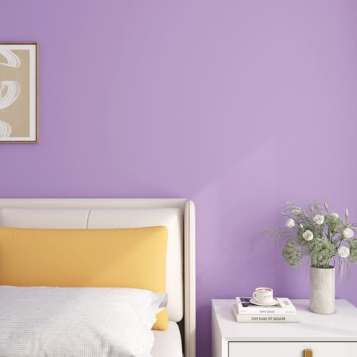 ReWallpaper 60cm×5m Plain Wallpaper for Living Room Purple Vinyl Wrap for Furniture Stickers Peel and Stick Wallpaper Girls Bedroom Removable Contact Paper Self Adhesive for Desk Doors