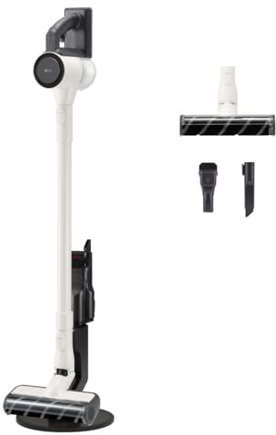LG A9C-SLIM1C - Aspirador Escoba CordZero, Aspiradora con Sistema de Compresión de Polvo, Ciclónico, 150W Succión, Boquilla Varias Superficies, Base de Parking, 1.9 Kg, Blanco