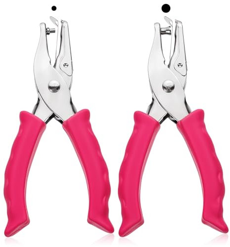 JJUNW 2 Stück Einzellochstanze, Rundloch Lochstanzer 6mm und 3mm Lochzange Papier Handgeführte Einzellochstanze für Papier Fotos Grußkarten Karten DIY Scrapbook